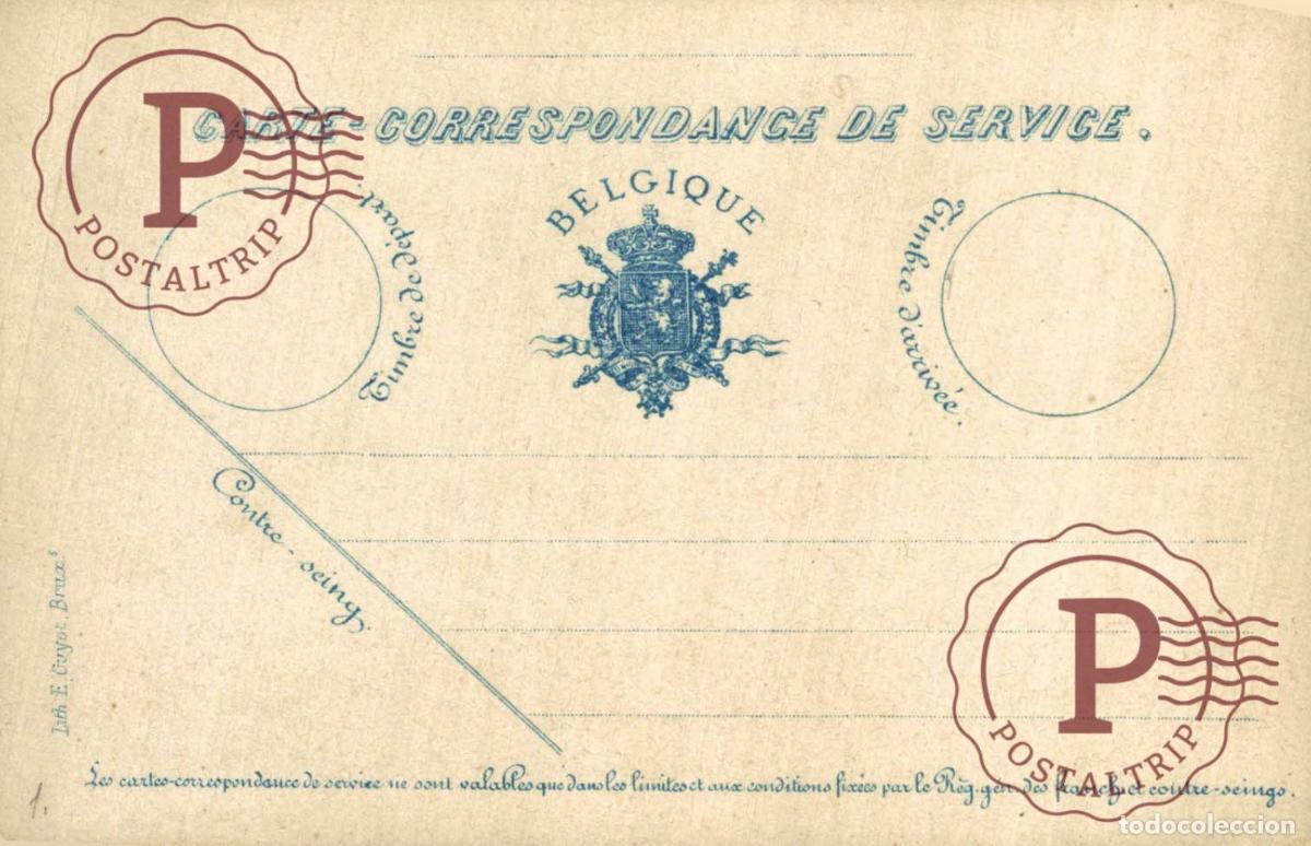 Timbres: BELGICA. Belgien Belgium - Carte Correspondance de Service