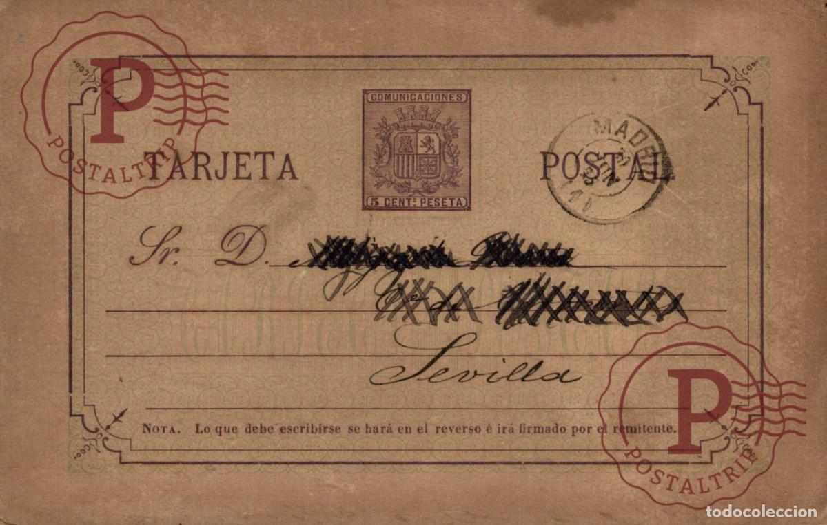 Sellos: ESPA&Ntilde;A. SPAIN. ENTERO POSTAL. 1875 - Foto 1