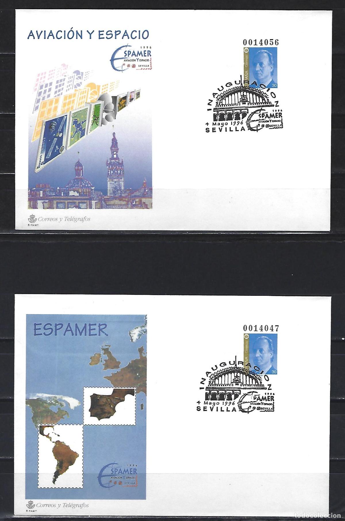 Sellos: SEP 33/34 ENTERO POSTAL ESPAMER 96 AMERICA EUROPA MATASELLADO FERIA