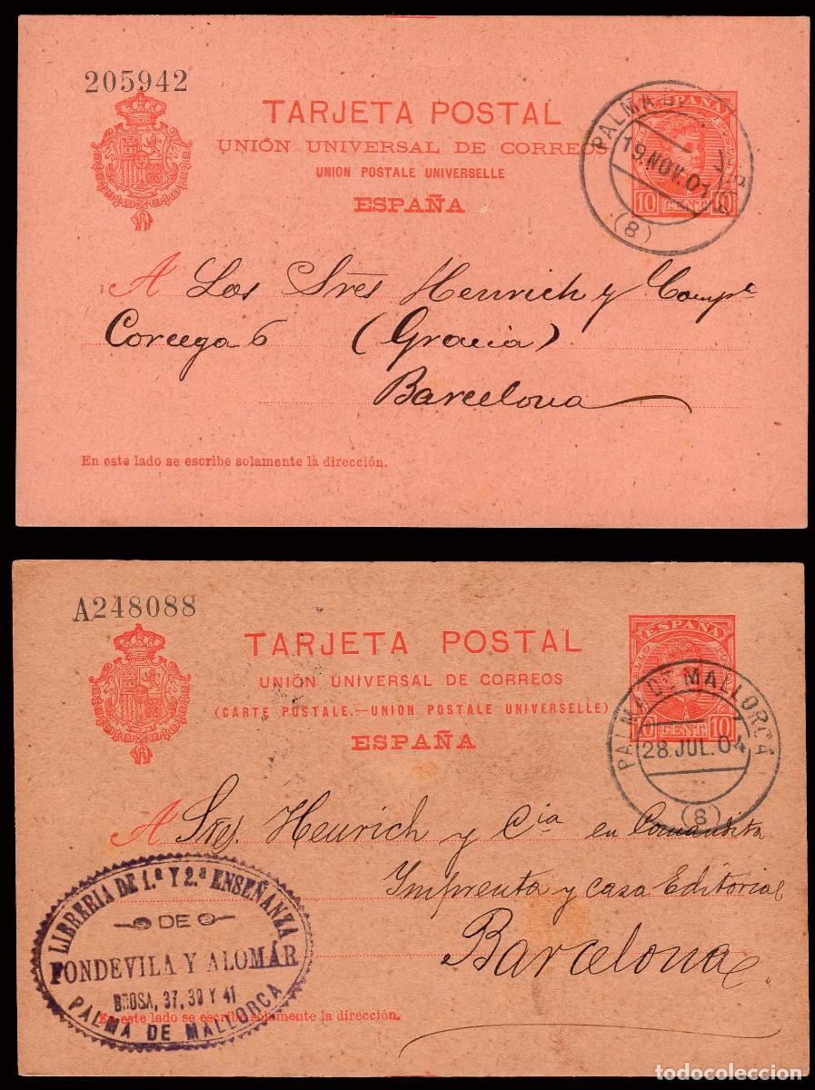 Sellos: Baleares - Edi o EP 47+47A - 2 enteros postales