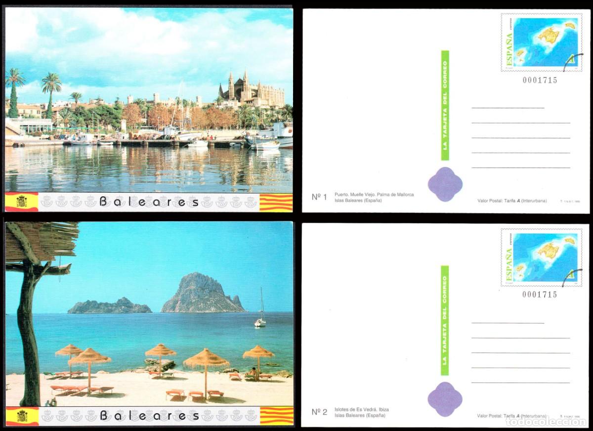 Sellos: Baleares - Edi ** Tarjetas Correo 1M/24 - 1995 - 12 tarjetas serie Baleares &rdquo;Muestra&rdquo; semic&iacute;rculo