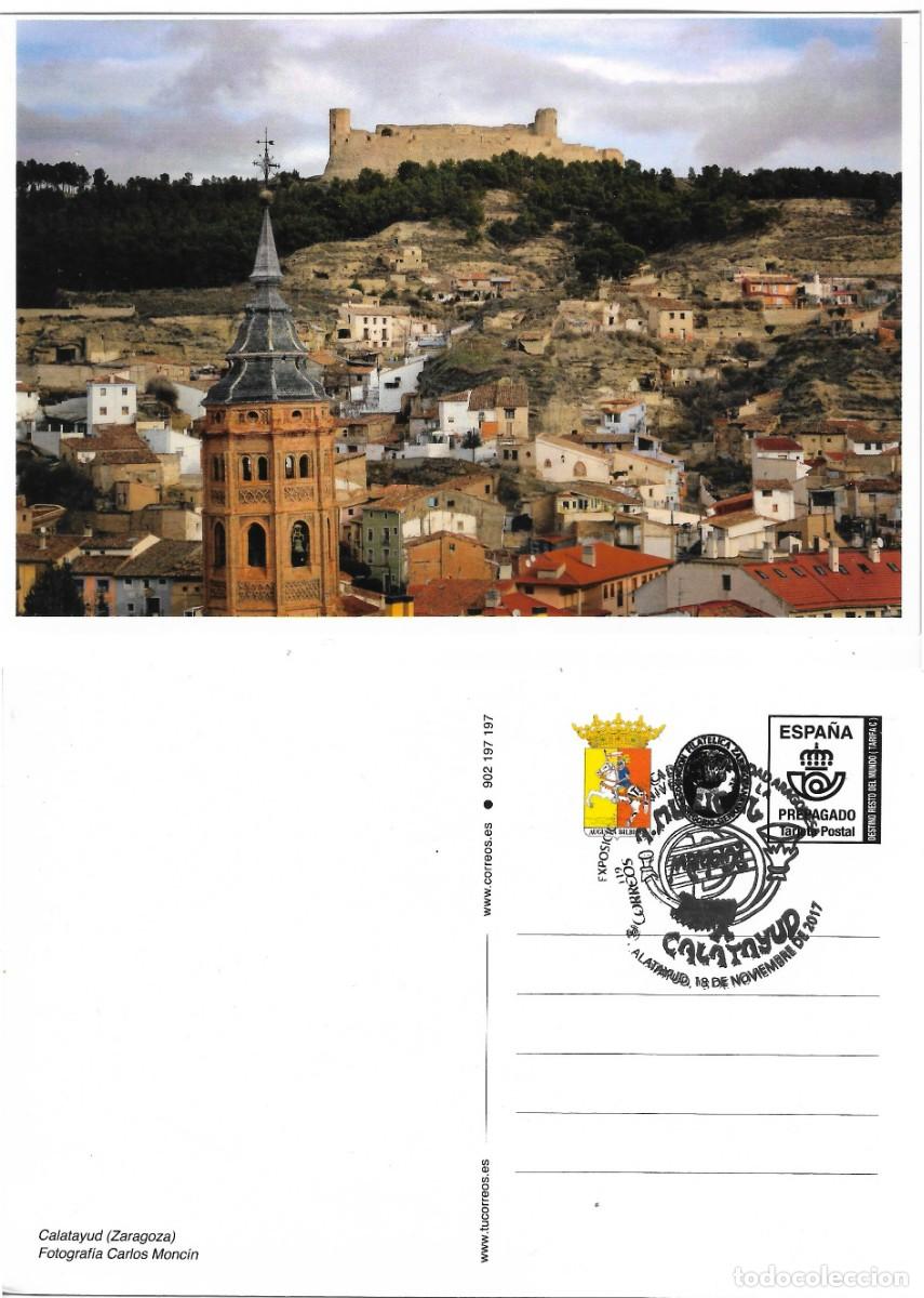 Sellos: ESPA&Ntilde;A. TARJETA PREFRANQUEADA. MATASELLOS AGRUPACION MUSICAL PASCUAL MARQUINA. CALATAYUD. TARIFA C