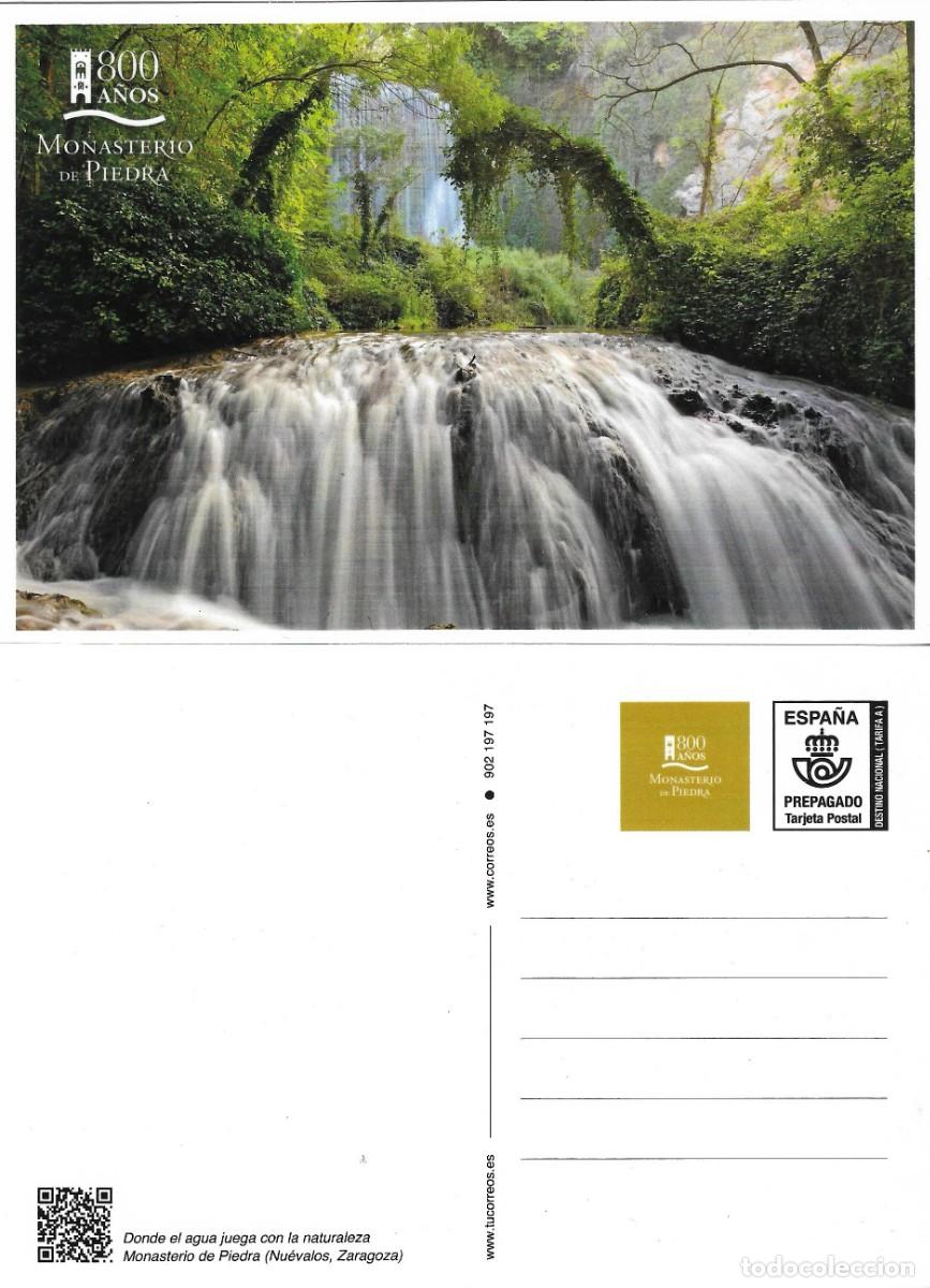 Sellos: ESPA&Ntilde;A. TARJETA PREFRANQUEADA. MONASTERIO DE PIEDRA. NUEVALOS (ZARAGOZA)