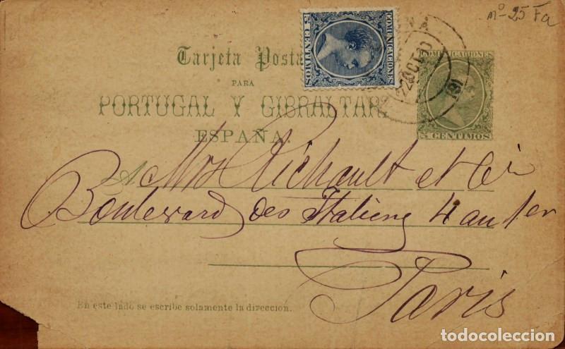 Sellos: FA4578. Tarjeta postal dirigida a Paris (Francia) - Foto 1