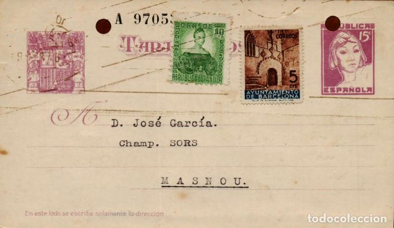Sellos: FA4682. Tarjeta postal dirigida a Masnou - Foto 1