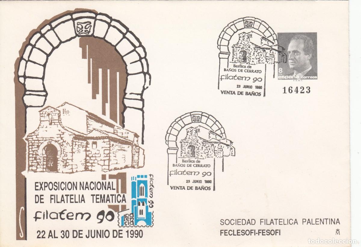 Sellos: 1990 MATASELLOS PRIMER DIA SOBRE ENTERO POSTAL FILATEM 90 EN VENTA DE BA&Ntilde;OS