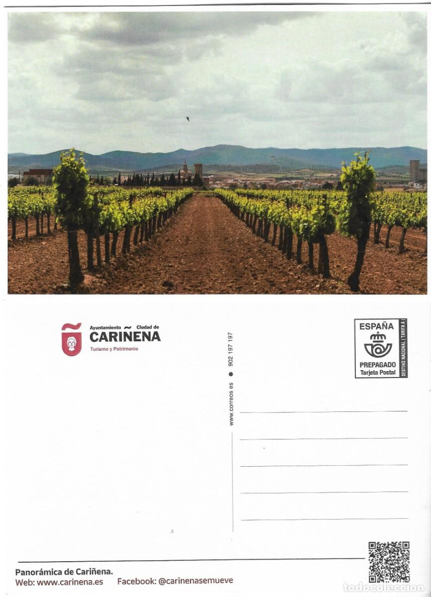 Sellos: ESPA&Ntilde;A. TARJETA PREFRANQUEADA. VI&Ntilde;EDO. VINO. CARI&Ntilde;ENA (ZARAGOZA). TARIFA A