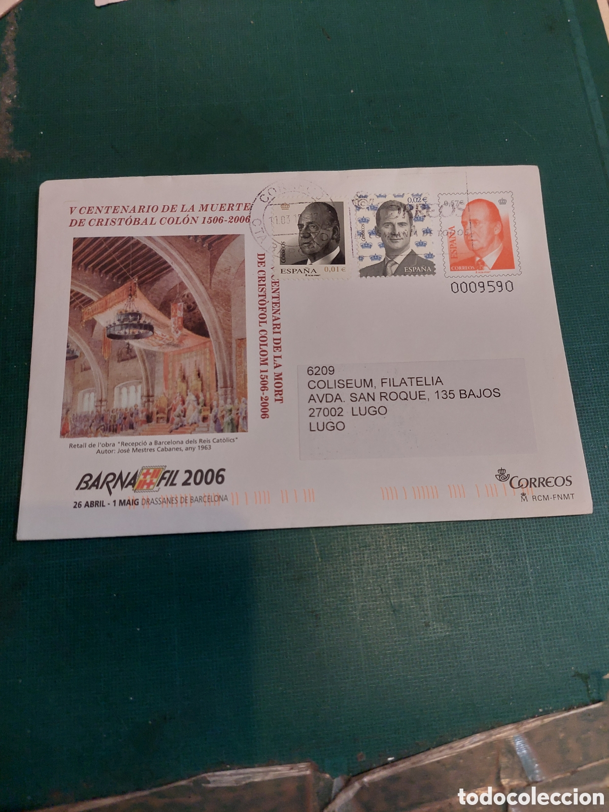Sellos: SOBRE ENTERO POSTAL BARNOFIL 2006 MATASELLO
