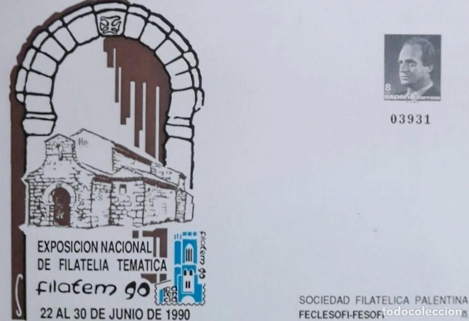 Sellos: ESPA&Ntilde;A 1990 ENTERO POSTAL FILATEM'90 - PALENCIA. NUEVO Y PERFECTO.