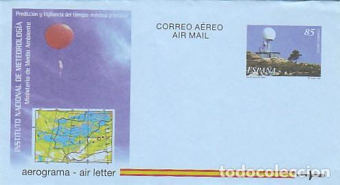 Sellos: AEROGRAMA EDIFIL N&ordm; 224 (A&Ntilde;O 1999), PREDICCION Y VIGILASNCIA DEL TIEMPO, SIN USAR