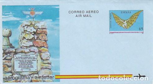 Sellos: AEROGRAMA EDIFIL N&ordm; 218 (A&Ntilde;O 1993) 2&ordm; CENTENARIO DEL INTENTO DE VOLAR DE DIEGO MARIN AGUILERA, NUEVO