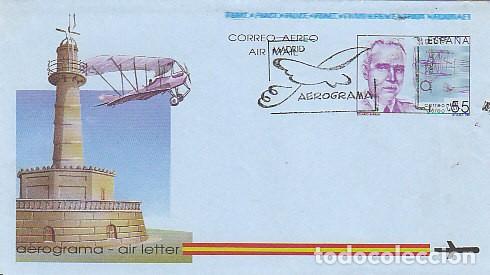 Sellos: AEROGRAMA EDIFIL N&ordm; 216 (A&Ntilde;O 1991) EDUARDO BARRON,PROYECTISTA DE AVIONES, PRIMER DIA DE CIRCULACION