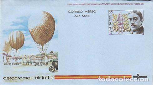 Sellos: AEROGRAMA EDIFIL N&ordm; 215 (A&Ntilde;O 1990) EMILIO HERRERA LINARES, INGENIERO MILITAR, SIN USAR