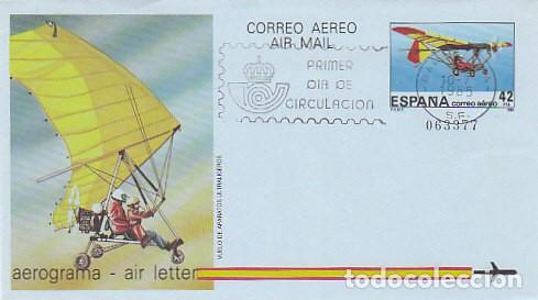 Sellos: Aerograma Edifil 210 (A&Ntilde;O 1985) ULTRALIGERO MODELO TANGO, PRIMER DIA