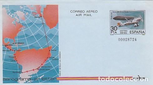 Sellos: AEROGRAMA EDIFIL 204 (A&Ntilde;O 1982) VUELO DEL AVION JESUS DEL GRAN PODER