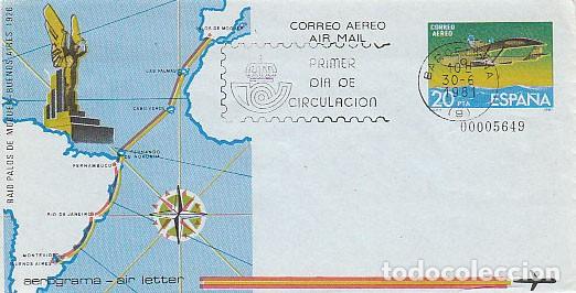 Sellos: AEROGRAMA EDIFIL 201 (A&Ntilde;O 1981) RAID MADRID-MANILA EN 1926