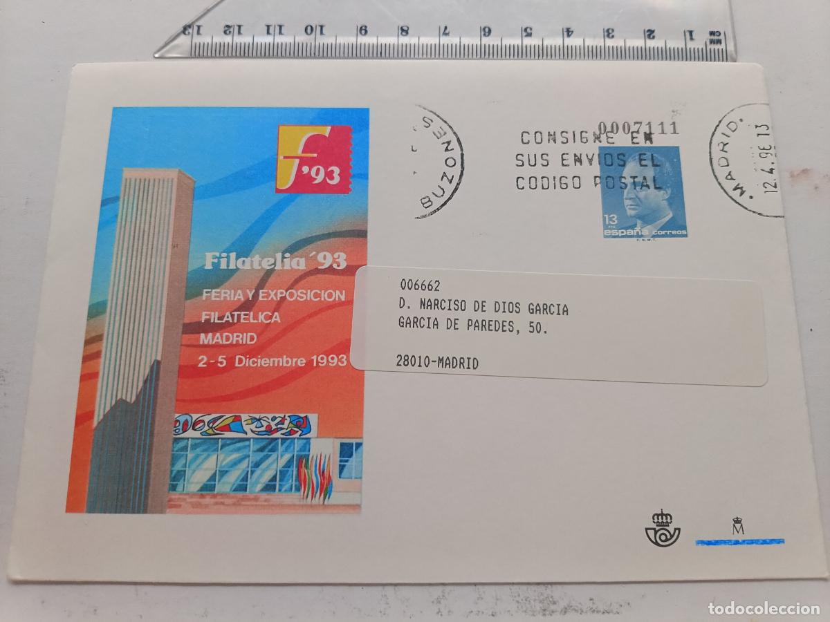 Sellos: Entero postal n&ordm; 21 - Exposici&oacute;n Filat&eacute;lica Filatelia 93 Madrid