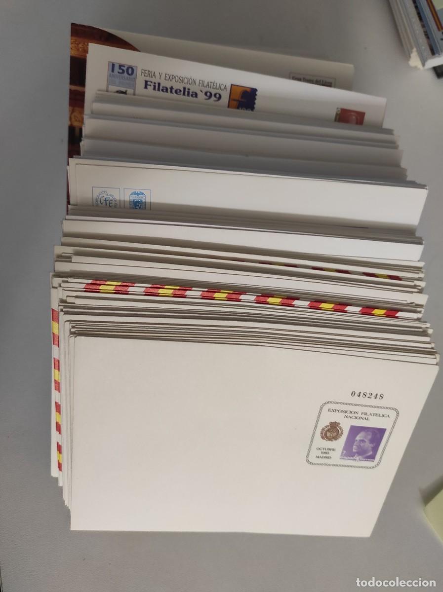 Sellos: Sellos Espa&ntilde;a Colecci&oacute;n de mas de 100 sobres entero postales entre 1985 y 2006 con alguna repeticion