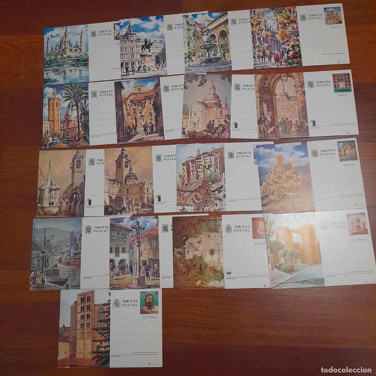 Sellos: 17 TARJETAS ENTERO POSTALES PROMOCION TURISTICA A&Ntilde;OS 73, 74, 75 Y 76 COMPLETOS Y OTRAS 3 POSTERIORES