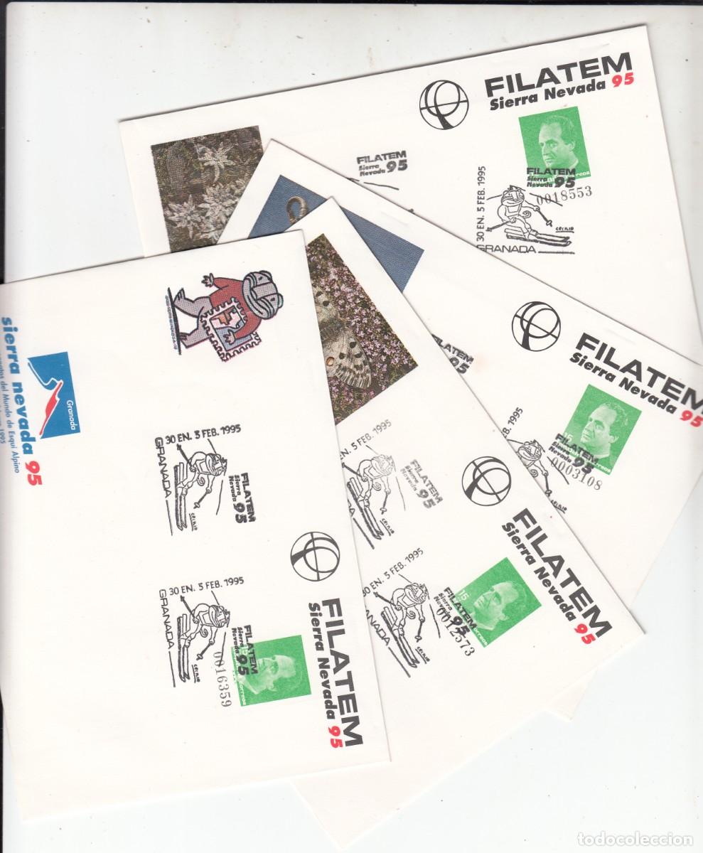 Sellos: LOTE DE 8 SOBRES ENTERO POSTALES DE FILATEM 95 NUM. 25 - NUEVOS Y CON MATASELLOS