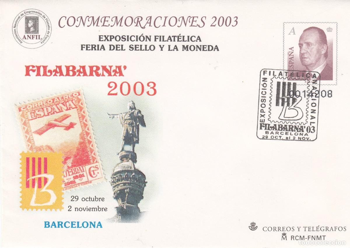 Sellos: SOBRE ENTERO POSTALCONMEMORACIONES 2003 - FILABARNA NUM 88 CON MATASELLOS