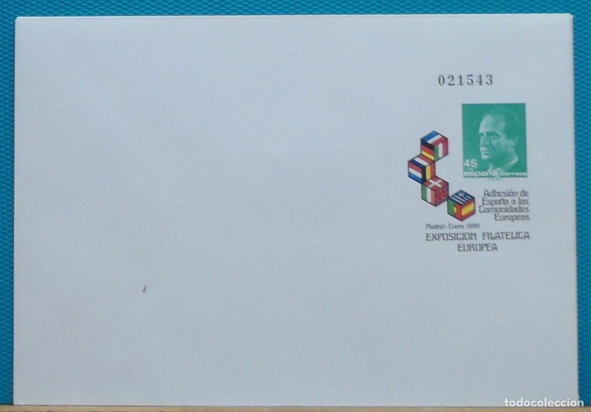 Sellos: 1986-ESPA&Ntilde;A-SOBRES ENTERO POSTALES-VER FOTO-N&ordm;3-EXPO.FILATELICA EUROPEA-MADRID