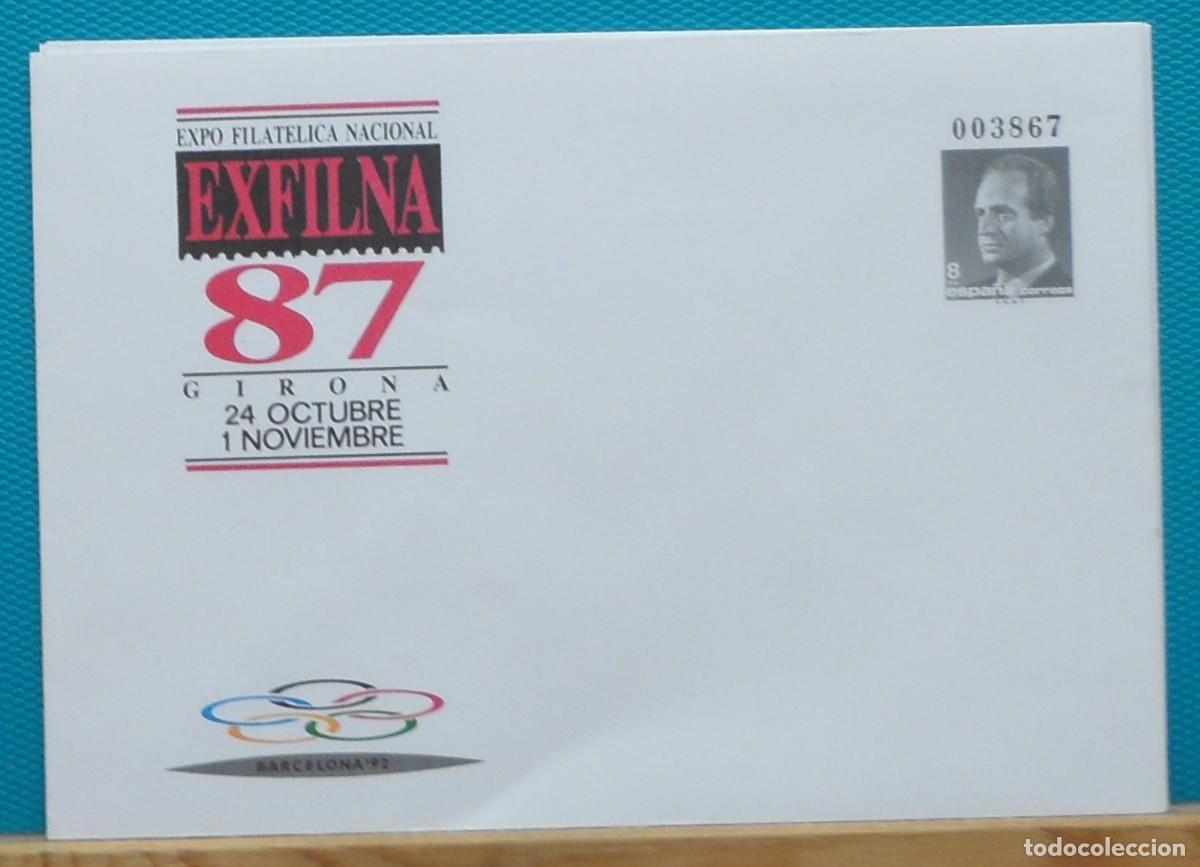 Sellos: 1987-ESPA&Ntilde;A-SOBRES ENTERO POSTALES-VER FOTO-N&ordm;10-EXFILNA 87-GERONA