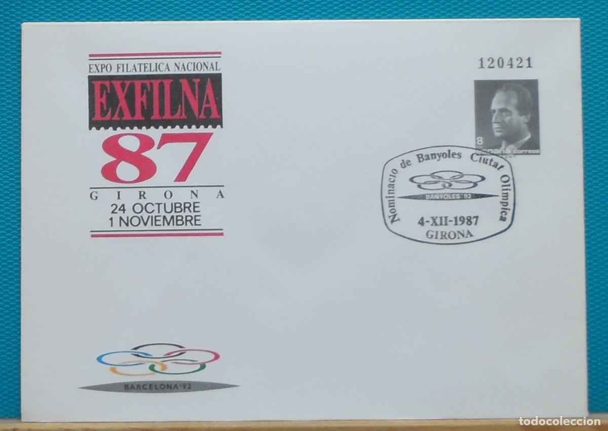Sellos: 1987-ESPA&Ntilde;A-SOBRES ENTERO POSTALES-VER FOTO-N&ordm;10-EXFILNA 87-GERONA