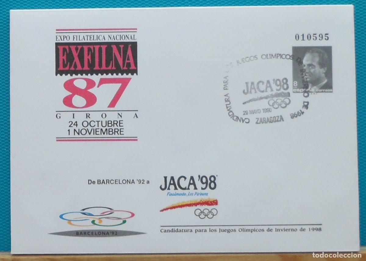 Sellos: 1987-ESPA&Ntilde;A-SOBRES ENTERO POSTALES-VER FOTO-N&ordm;10-EXFILNA 87-GERONA