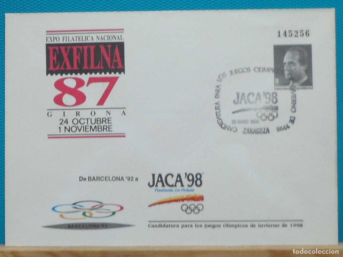 Sellos: 1987-ESPA&Ntilde;A-SOBRES ENTERO POSTALES-VER FOTO-N&ordm;10A-EXFILNA 87-JACA 98