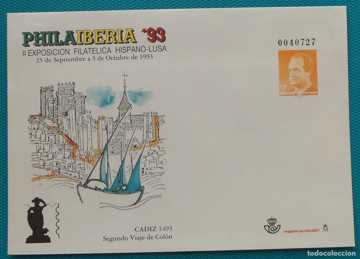 Stamps: 1993-ESPA&Ntilde;A-SOBRES ENTERO POSTALES-VER FOTO-N&ordm;20-EXPO.HISPANO-LUSA-PHILAIBERIA 93-CADIZ