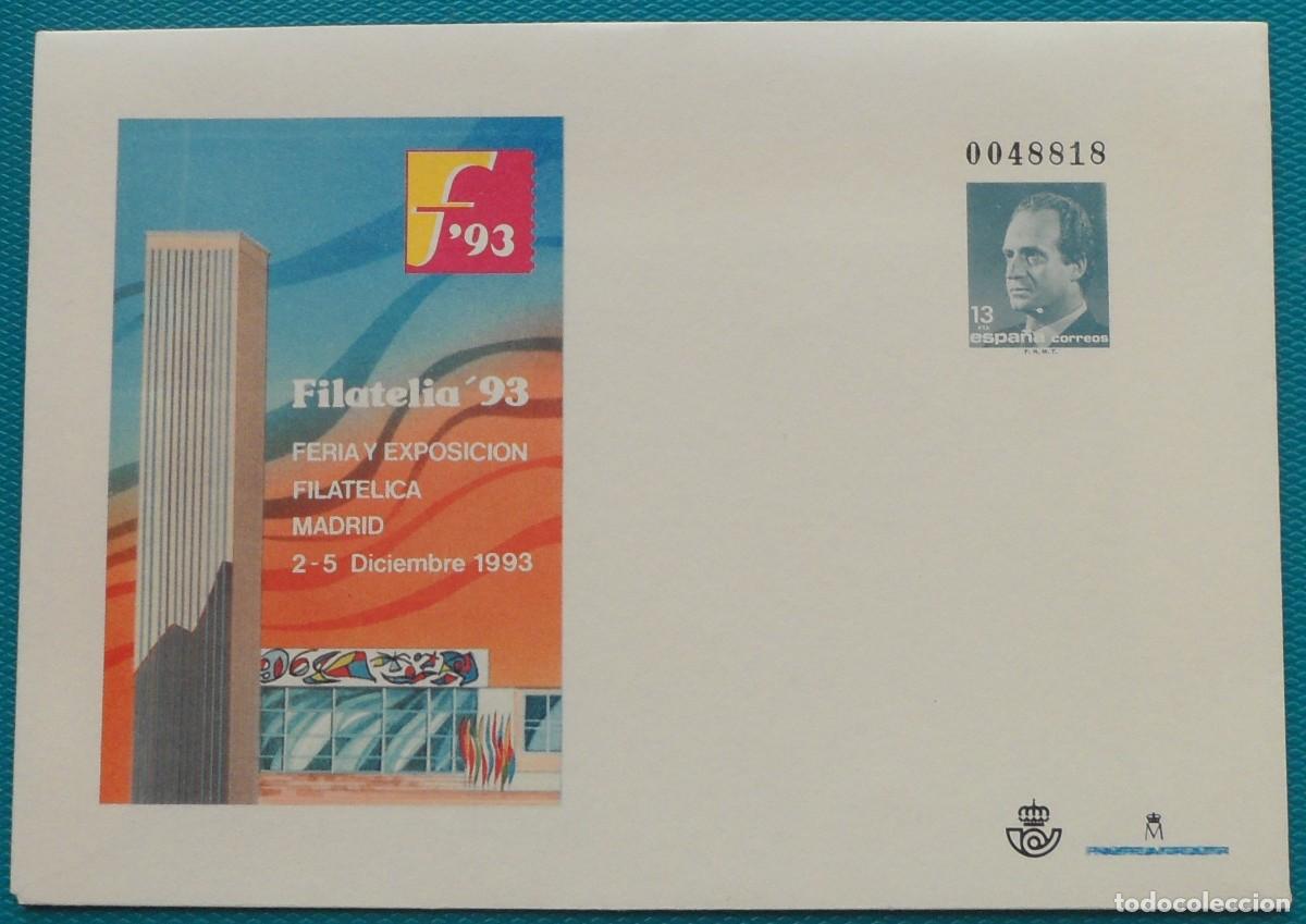 Stamps: 1993-ESPA&Ntilde;A-SOBRES ENTERO POSTALES-VER FOTO-N&ordm;21-FILATELIA 93-MADRID