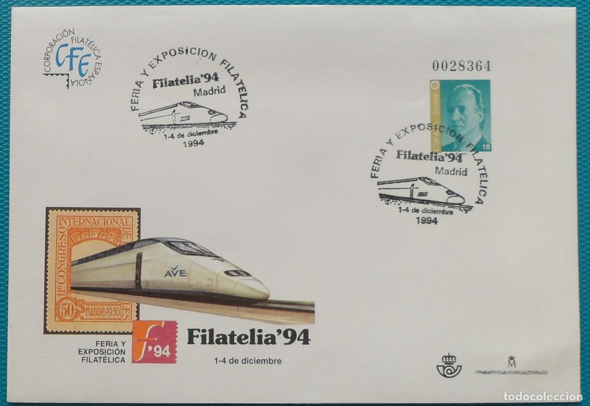 Stamps: 1994-ESPA&Ntilde;A-SOBRES ENTERO POSTALES-VER FOTO-N&ordm;24-EXPO.FILATELIA 94-MADRID