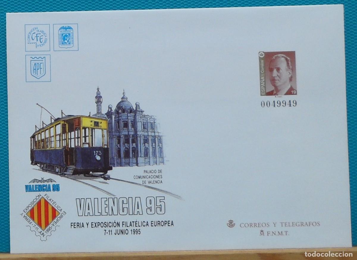 Sellos: 1995-ESPA&Ntilde;A-SOBRES ENTERO POSTALES-VER FOTO-N&ordm;28-VALENCIA 95-VALENCIA