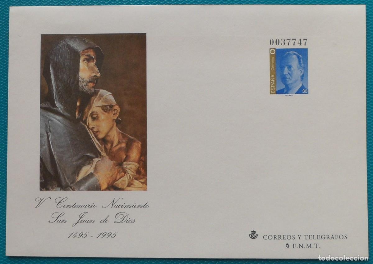 Sellos: 1996-ESPA&Ntilde;A-SOBRES ENTERO POSTALES-VER FOTO-N&ordm;31-V CENTENARIO DEL NACIMIENTO DE SAN JUAN DE DIOS-GRA