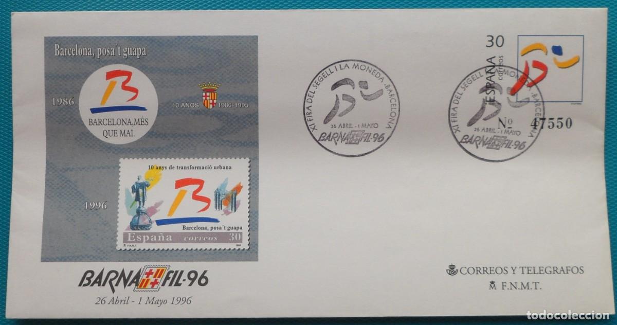 Sellos: 1996-ESPA&Ntilde;A-SOBRES ENTERO POSTALES-VER FOTO-N&ordm;32-BARCELONA