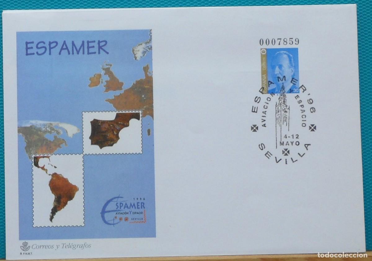 Sellos: 1996-ESPA&Ntilde;A-SOBRES ENTERO POSTALES-VER FOTO-N&ordm;33-ESPAMER 96-SEVILLA
