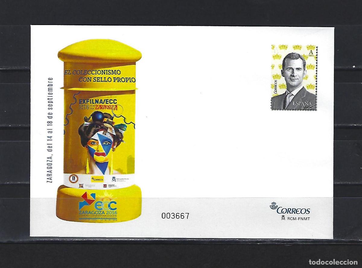 Sellos: SEP 146 ENTERO POSTAL EXFILNA 2016 ECC ZARAGOZA NUEVO