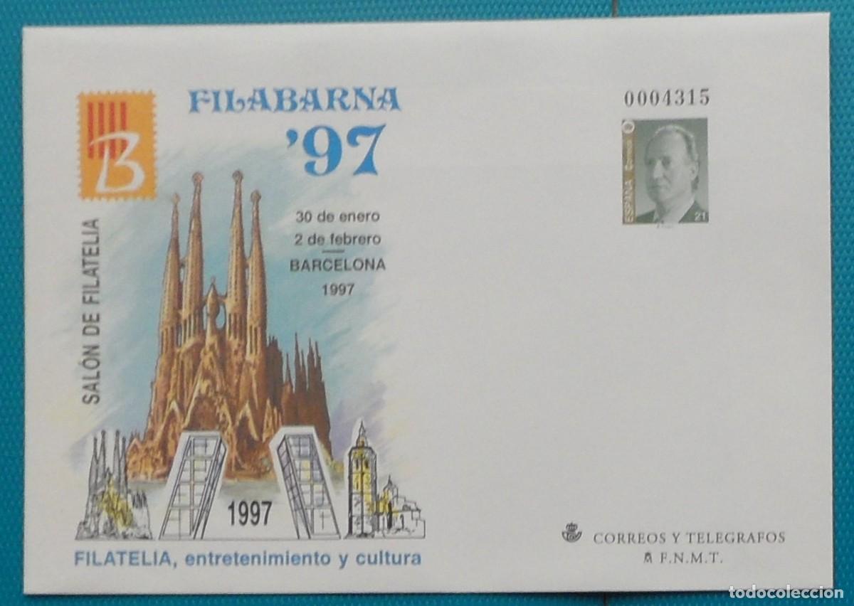 Sellos: 1997-ESPA&Ntilde;A-SOBRES ENTERO POSTALES-VER FOTO-N&ordm;38-FILABARNA 97-BARCELONA
