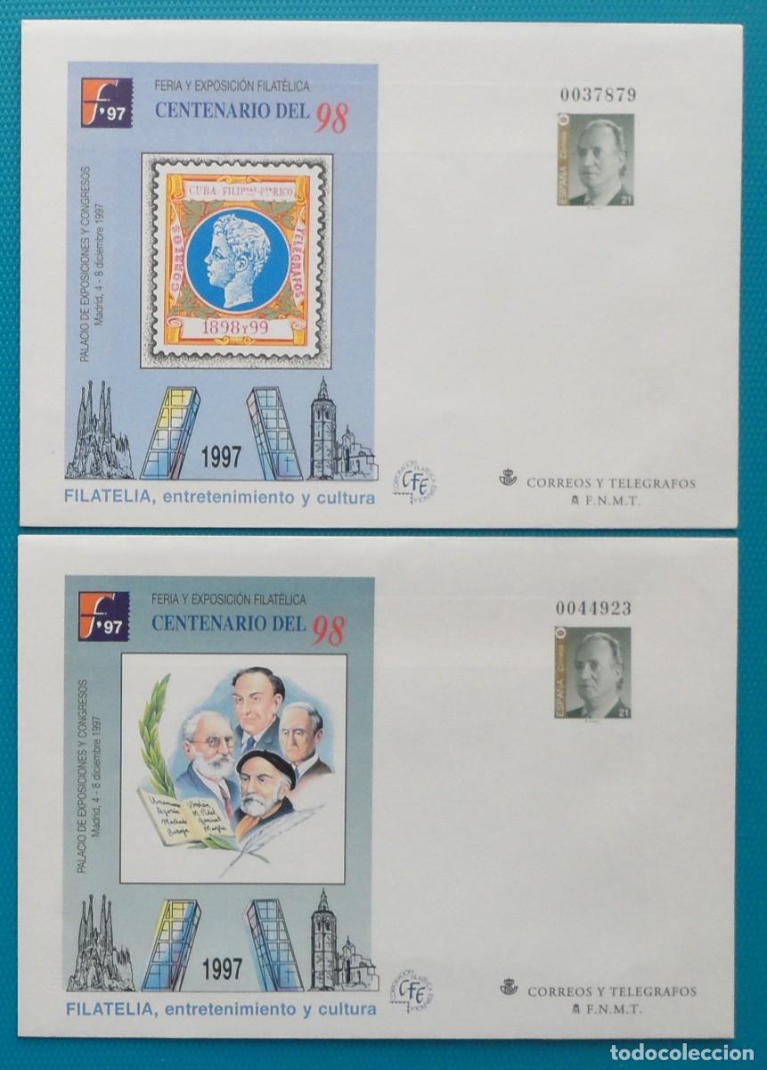 Sellos: 1997-ESPA&Ntilde;A-SOBRES ENTERO POSTALES-VER FOTO-N&ordm;43/4-FILATELIA 97-MADRID