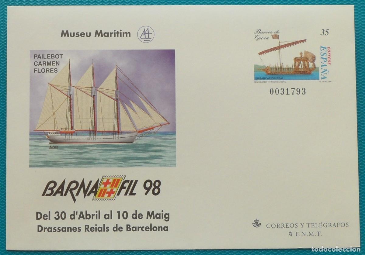 Sellos: 1998-ESPA&Ntilde;A-SOBRES ENTERO POSTALES-VER FOTO-N&ordm;45-BARNAFIL 98