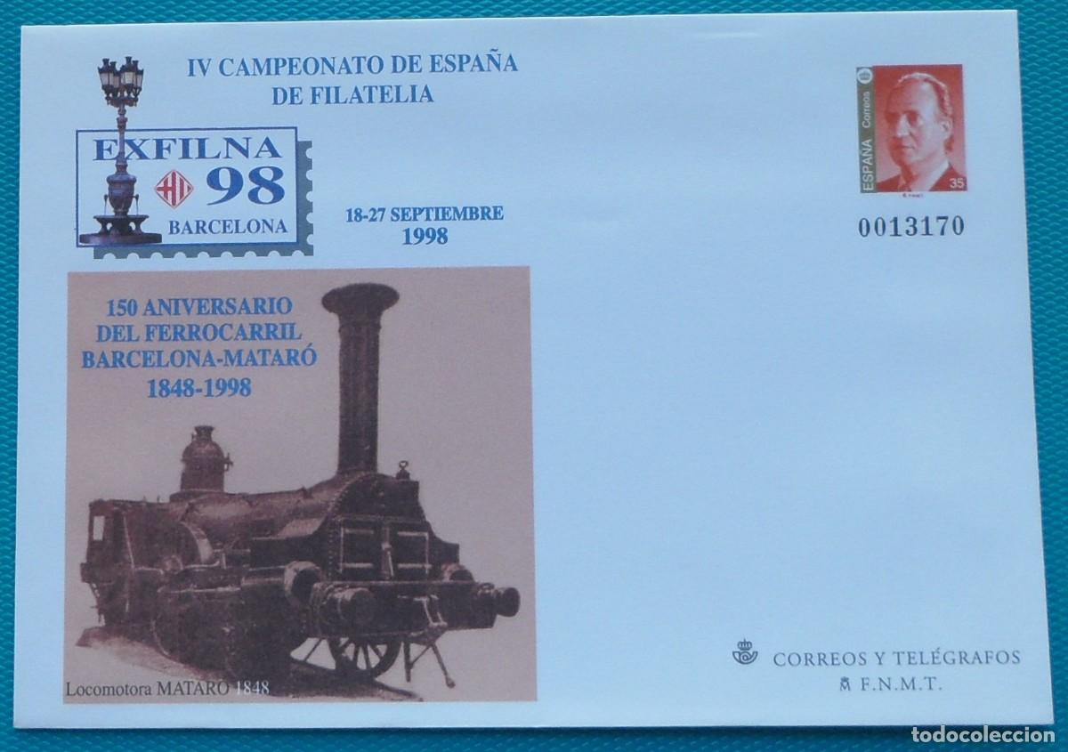Sellos: 1998-ESPA&Ntilde;A-SOBRES ENTERO POSTALES-VER FOTO-N&ordm;48-EXFILNA 98-BARCELONA