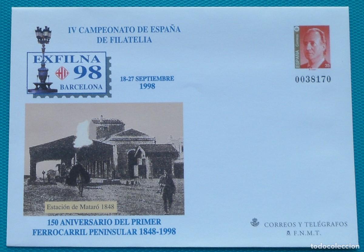 Sellos: 1998-ESPA&Ntilde;A-SOBRES ENTERO POSTALES-VER FOTO-N&ordm;48-EXFILNA 98-BARCELONA