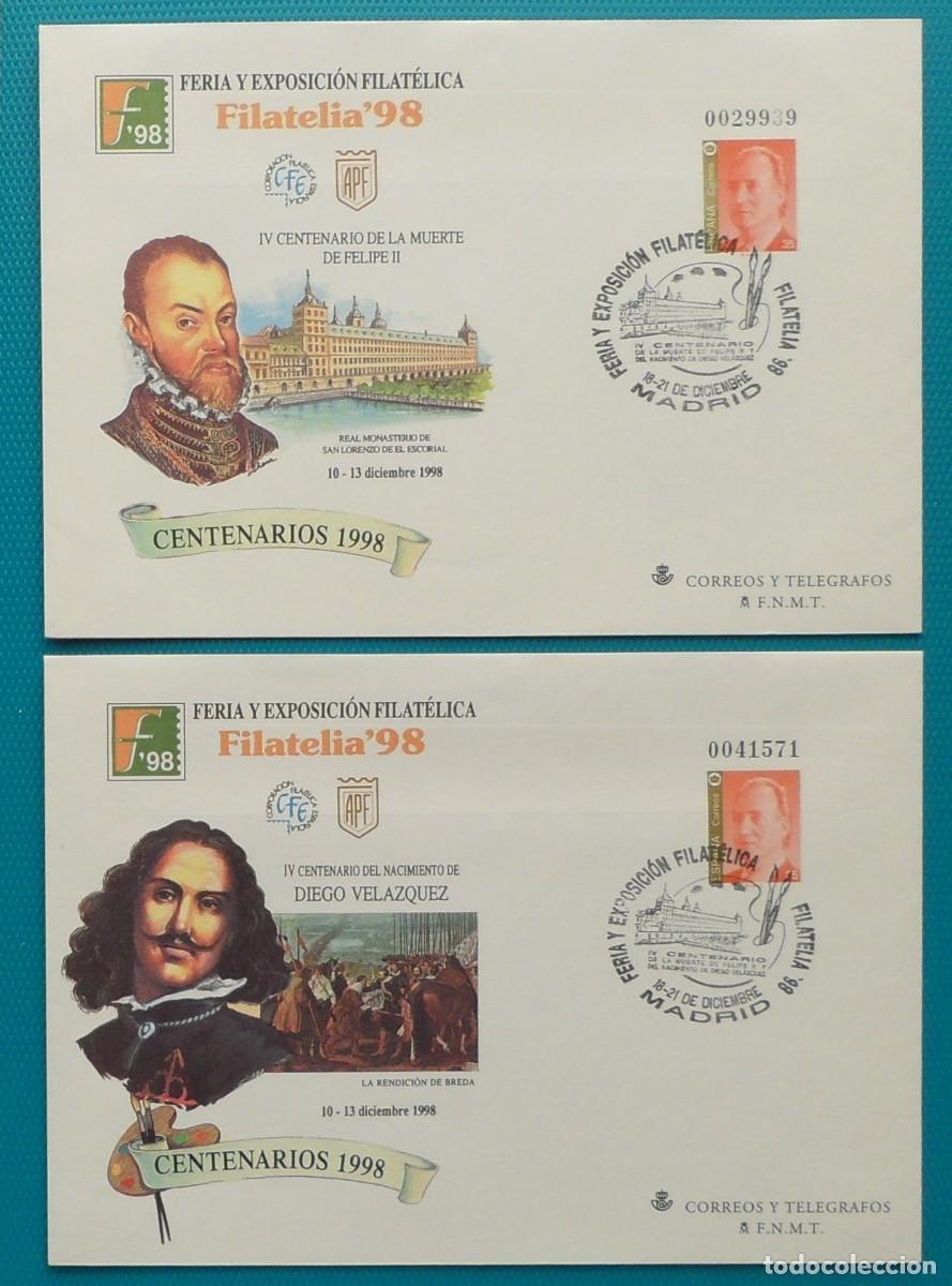 Sellos: 1998-ESPA&Ntilde;A-SOBRES ENTERO POSTALES-VER FOTO-N&ordm;50/1-FILATELIA 98-MADRID