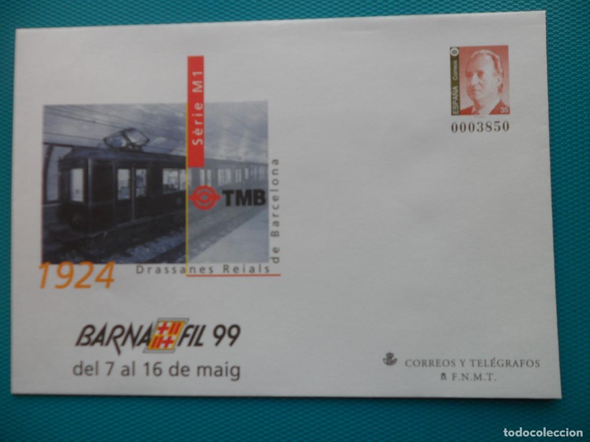 Sellos: 1999-ESPA&Ntilde;A-SOBRES ENTERO POSTALES-VER FOTO-N&ordm;53-BARNAFIL 99-BARCELONA