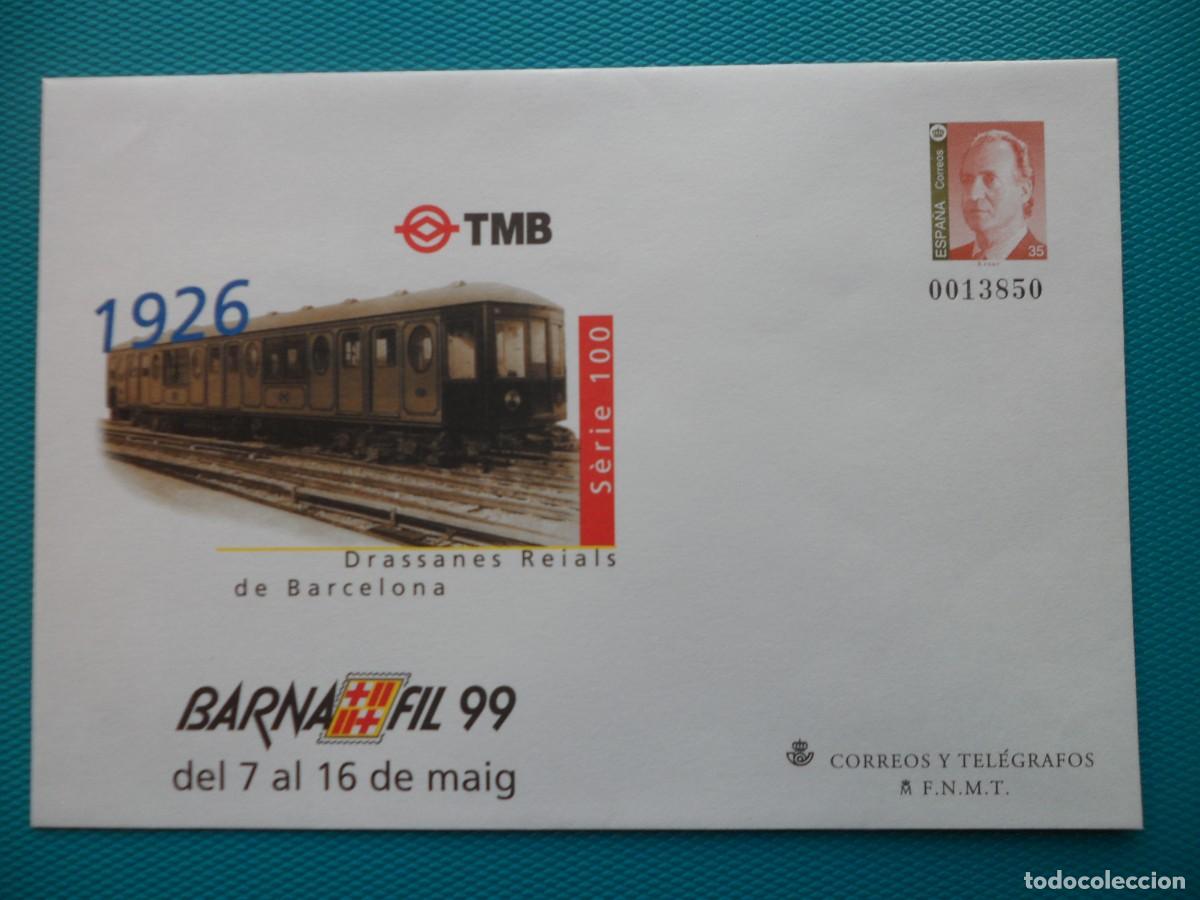 Sellos: 1999-ESPA&Ntilde;A-SOBRES ENTERO POSTALES-VER FOTO-N&ordm;53-BARNAFIL 99-BARCELONA