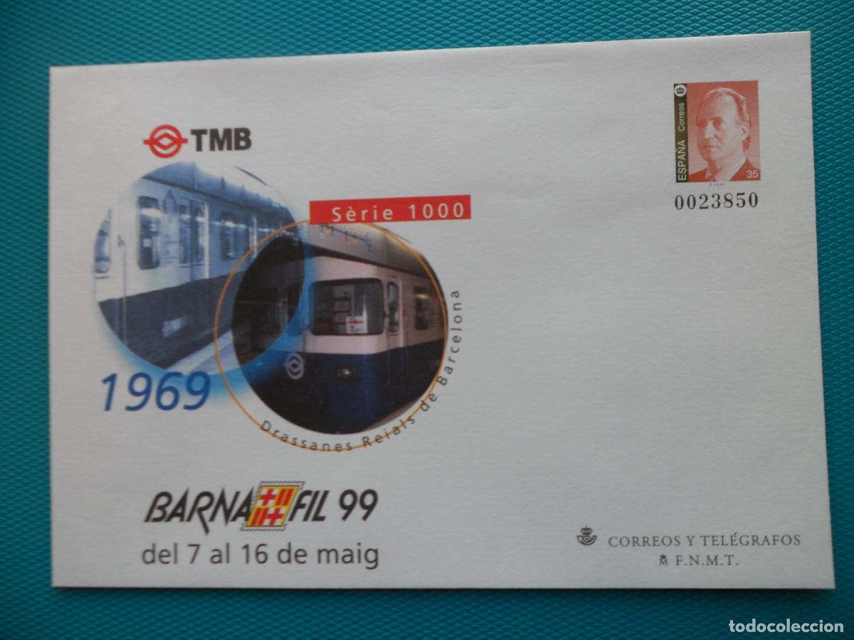 Sellos: 1999-ESPA&Ntilde;A-SOBRES ENTERO POSTALES-VER FOTO-N&ordm;53-BARNAFIL 99-BARCELONA
