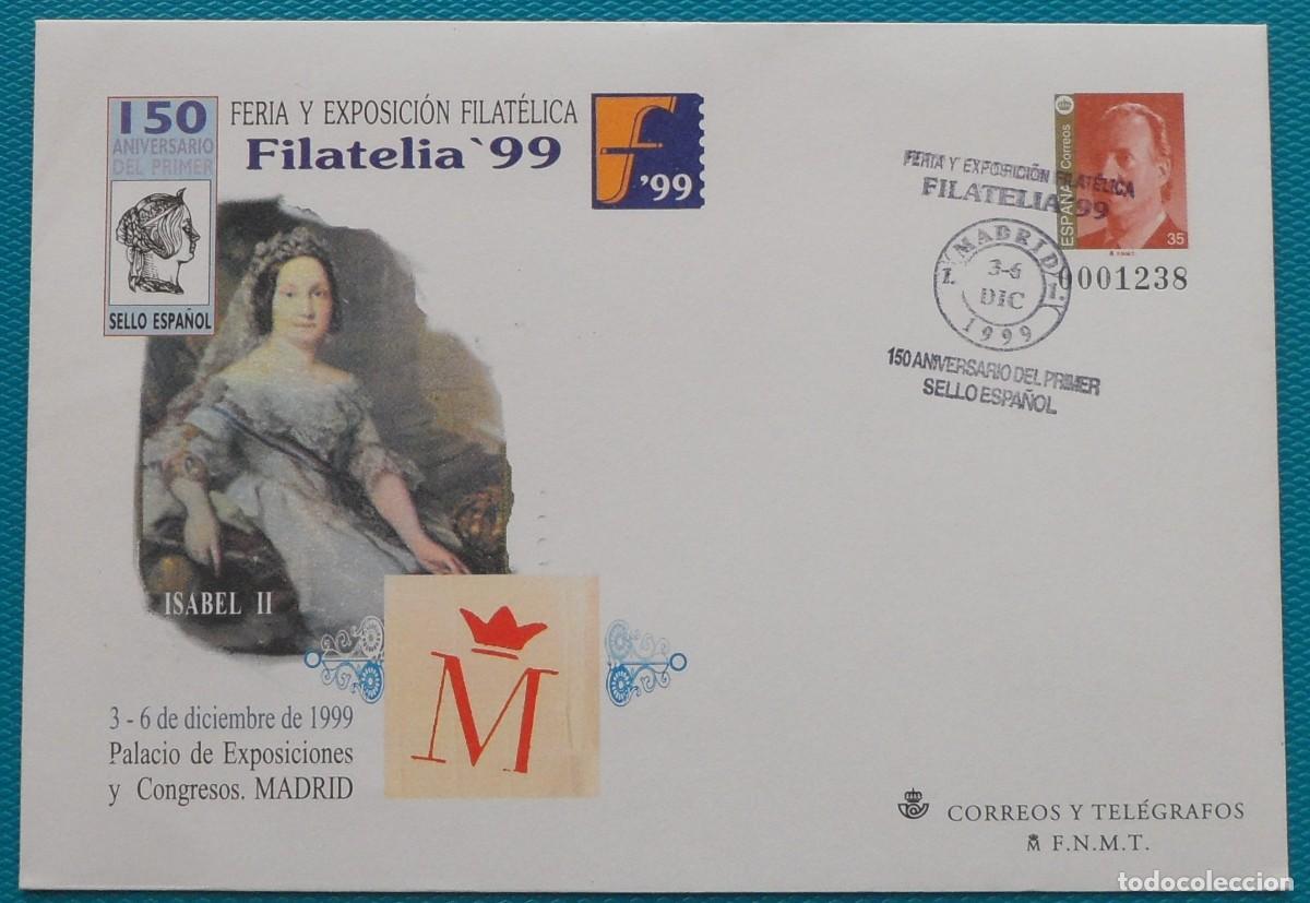 Sellos: 1999-ESPA&Ntilde;A-SOBRES ENTERO POSTALES-VER FOTO-N&ordm;57-FILATELIA 99-MADRID(5 SOBRES DIFERENTES)
