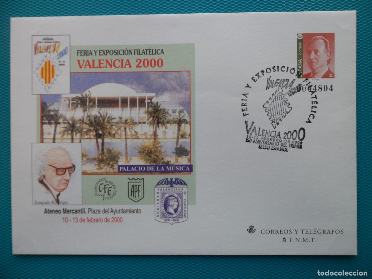 Sellos: 2000-ESPA&Ntilde;A-SOBRES ENTERO POSTALES-VER FOTO-N&ordm;58-VALENCIA 2000