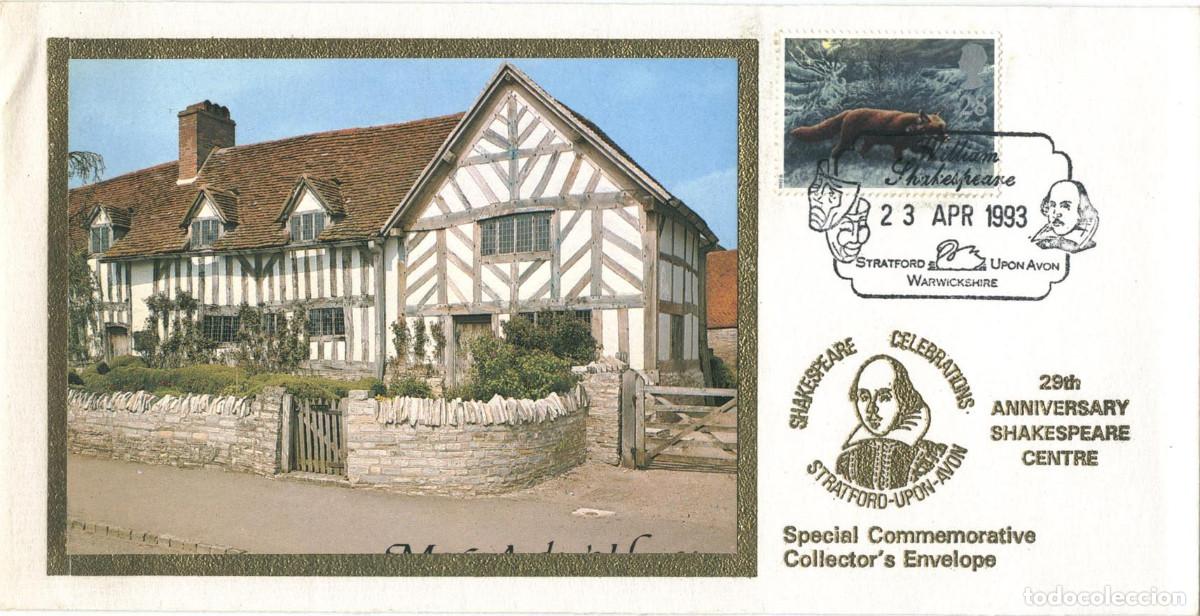 Sellos: 29th Anniversary Shakespeare Centre (Stratford-Upon-Avon 23 April 1993)_Tibor Reich FSIAD; 93-423 A